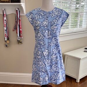 Blue print Mini Dress